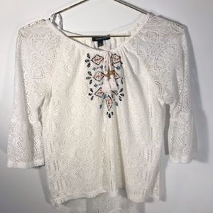 White lace blouse